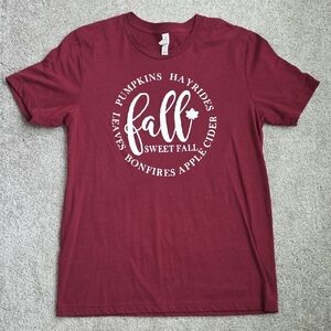 Fall Themed Maroon Woman's Shirt